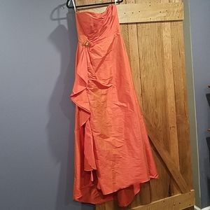 Orange Shimmer party Gown size 10